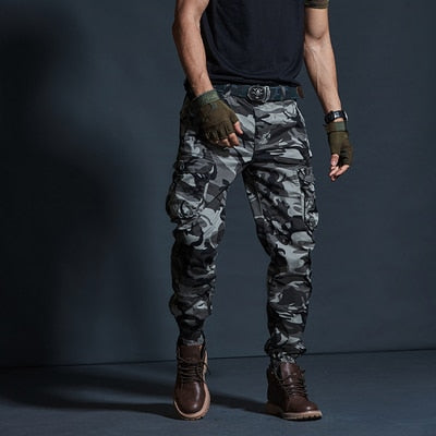 High Quality Khaki Casual Pants Men Military Tactical Joggers Camouflage Cargo Pants Multi-Pocket Army