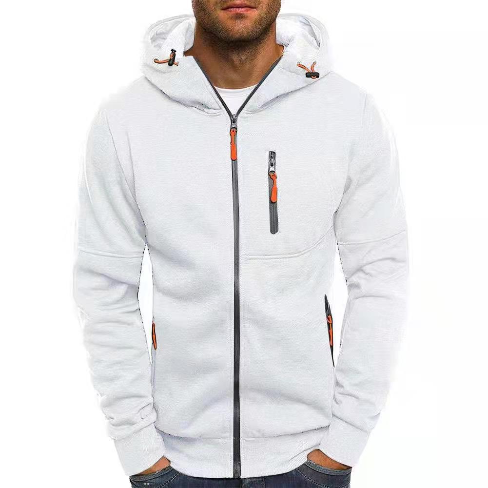 Men's Hoodie Jacquard Fleece Sweatshirt Pullover
