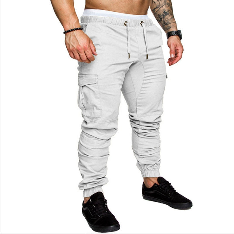 Casual Men Pants Fashion Big Pocket Hip Hop Quality Outwear Sweatpants Soft Joggers