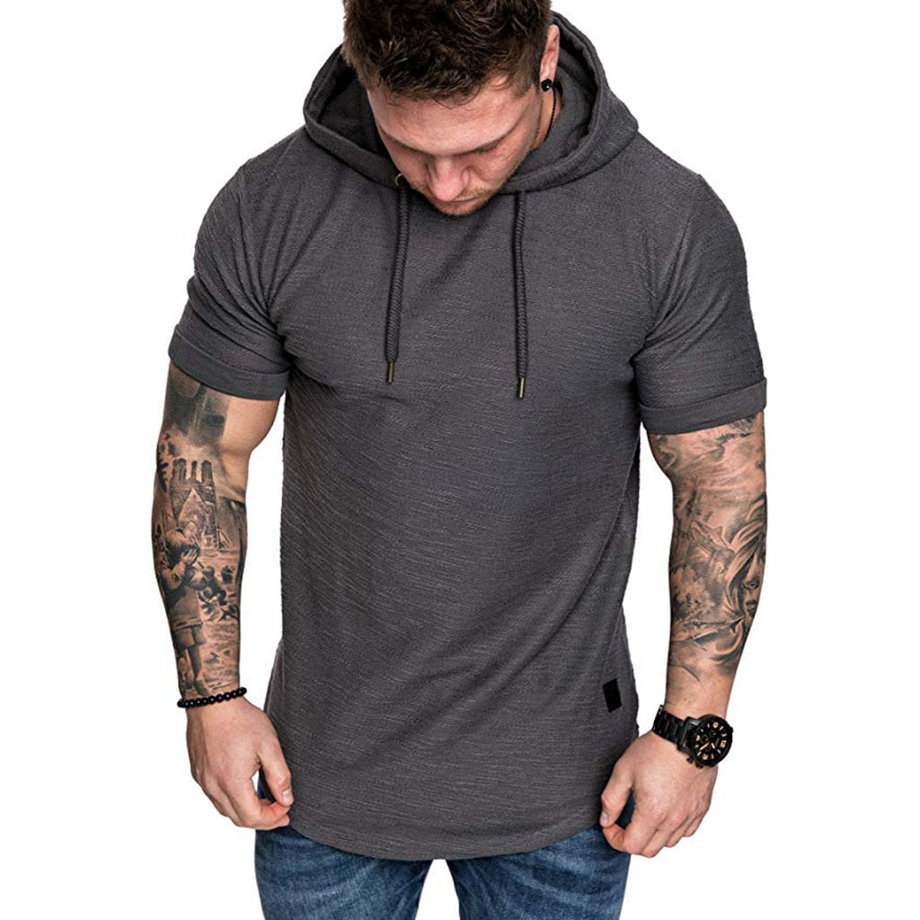 Men's Hoodies Sweatshirts Short Sleeve