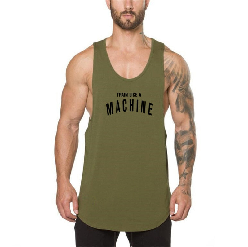 Gyms clothing Men Bodybuilding and Fitness Stringer Tank Top