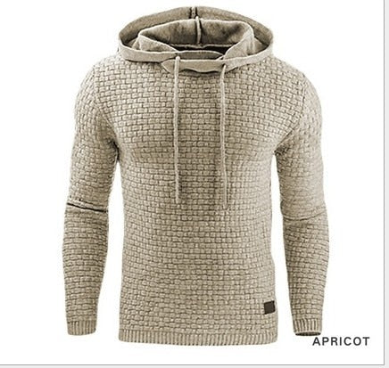 Men's Black Hoodie Sweatshirt knitted