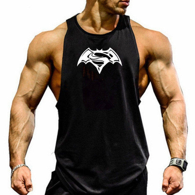 Fashion Cotton Sleeveless Shirts Tank Top Men Fitness Shirt Singlet Bodybuilding Workout Gym Vest Fitness Men