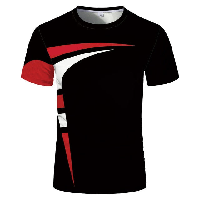 3D T-shirt for men red and black