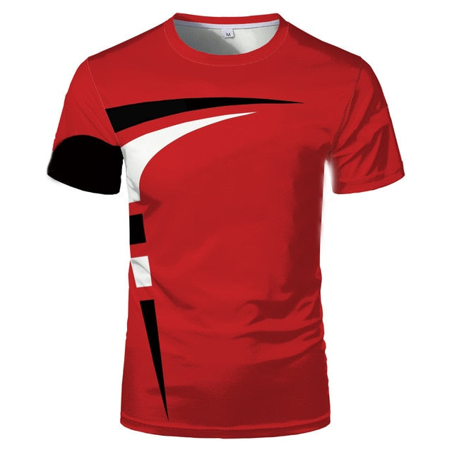 3D T-shirt for men red and black