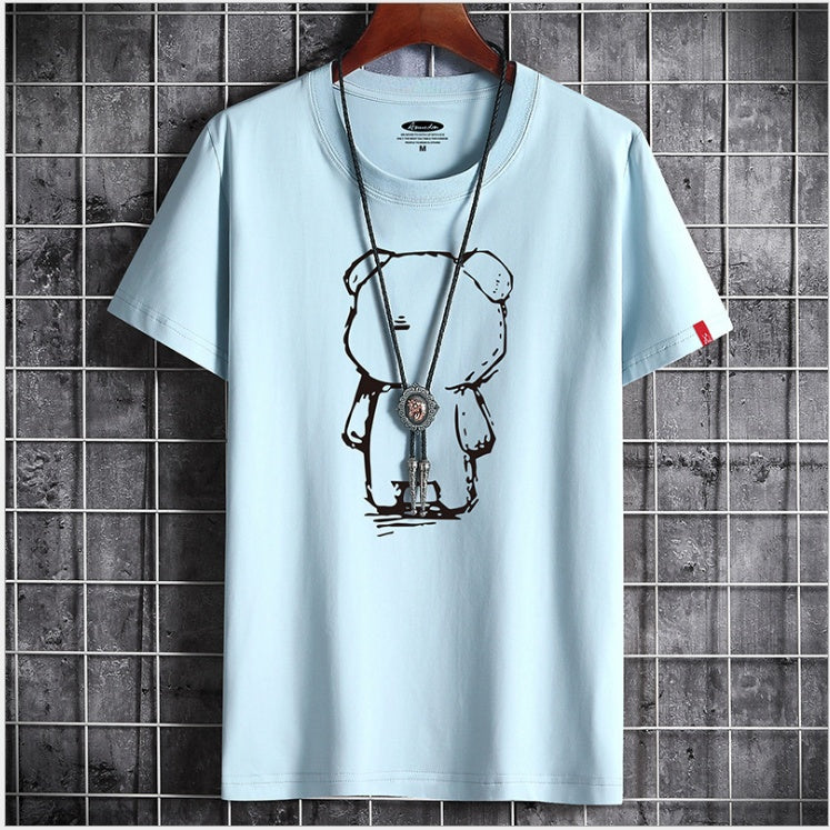 Men's Casual Bear Anime T Shirt