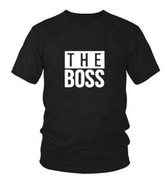 The Boss Men T-Shirt Black White