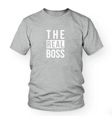 The Boss Men T-Shirt Black White