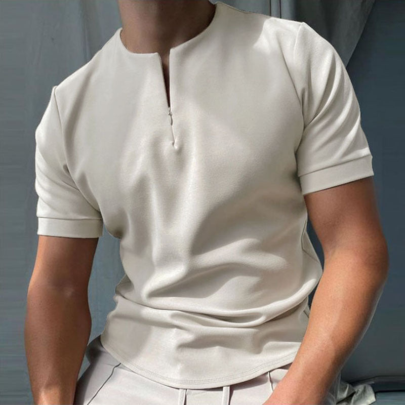 Men Solid Polo Shirt Sleeved