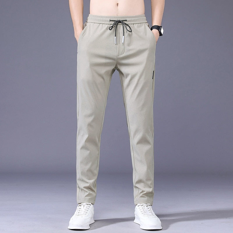 Men's Casual Pants Slim Pant Straight Thin Stretch Khaki Jogging