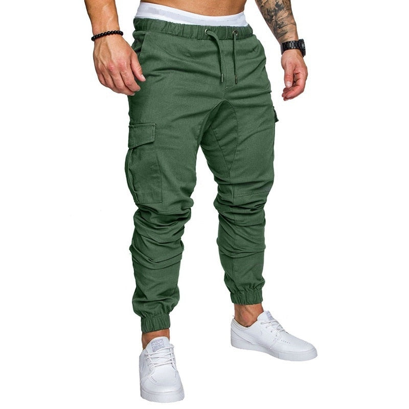 Casual Men Pants Fashion Big Pocket Hip Hop Quality Outwear Sweatpants Soft Joggers