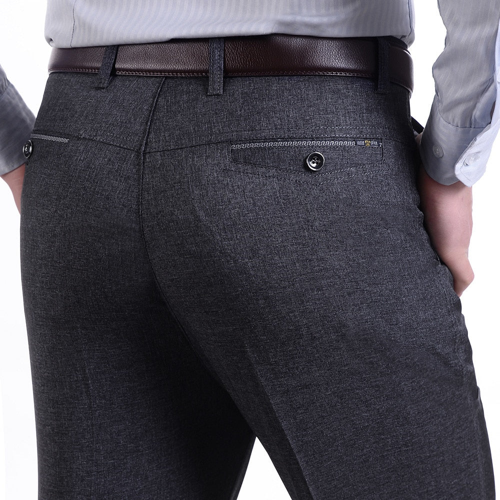 Men's Loose Thin Pants Straight High Waist