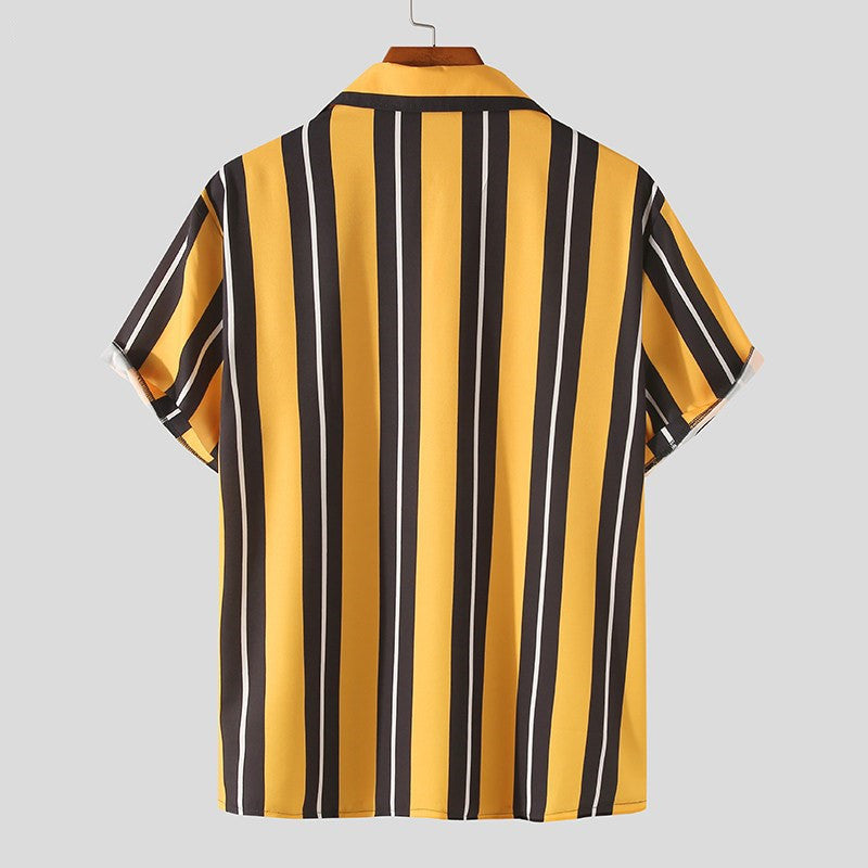 Yellow Soft Shirt for Summer Streetwear Casual