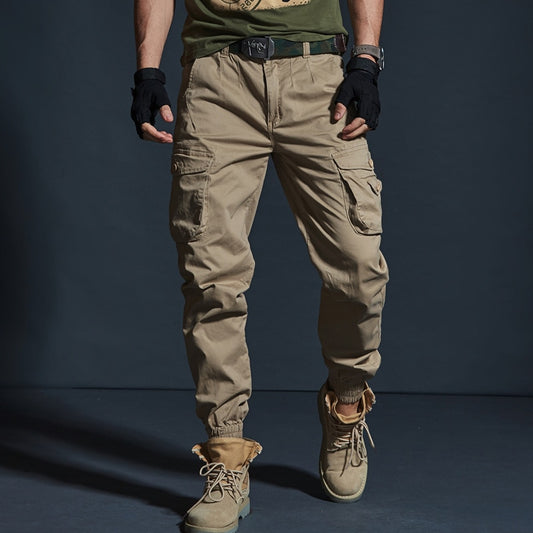 High Quality Khaki Casual Pants Men Military Tactical Joggers Camouflage Cargo Pants Multi-Pocket Army