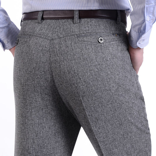 Men's Loose Thin Pants Straight High Waist