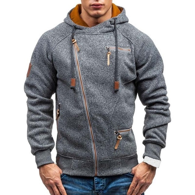 Men's Solid Long Sleeve Hoodies Sweatshirt