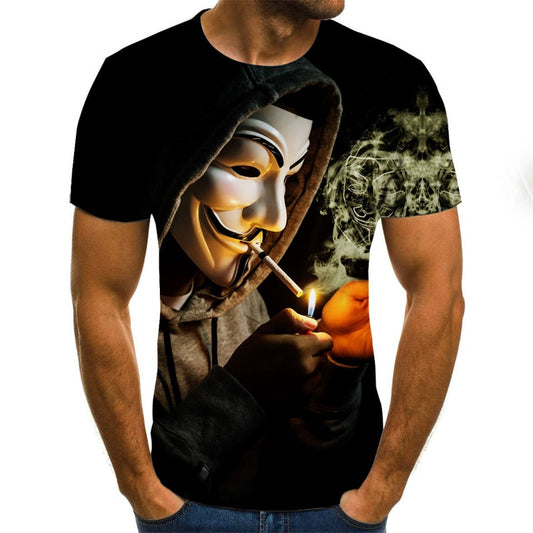 2020 hot-sale Clown 3D Printed T Shirt Men Joker Face Male tshirt 3d Clown Short Sleeve Funny T Shirts Tops & Tees XXS-6XL